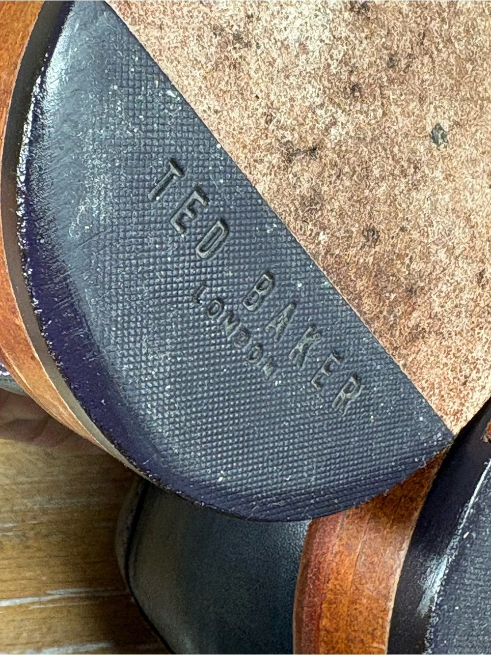 Ted Baker London Iron 3 Plain Toe Derby Navy Shoes Size 15